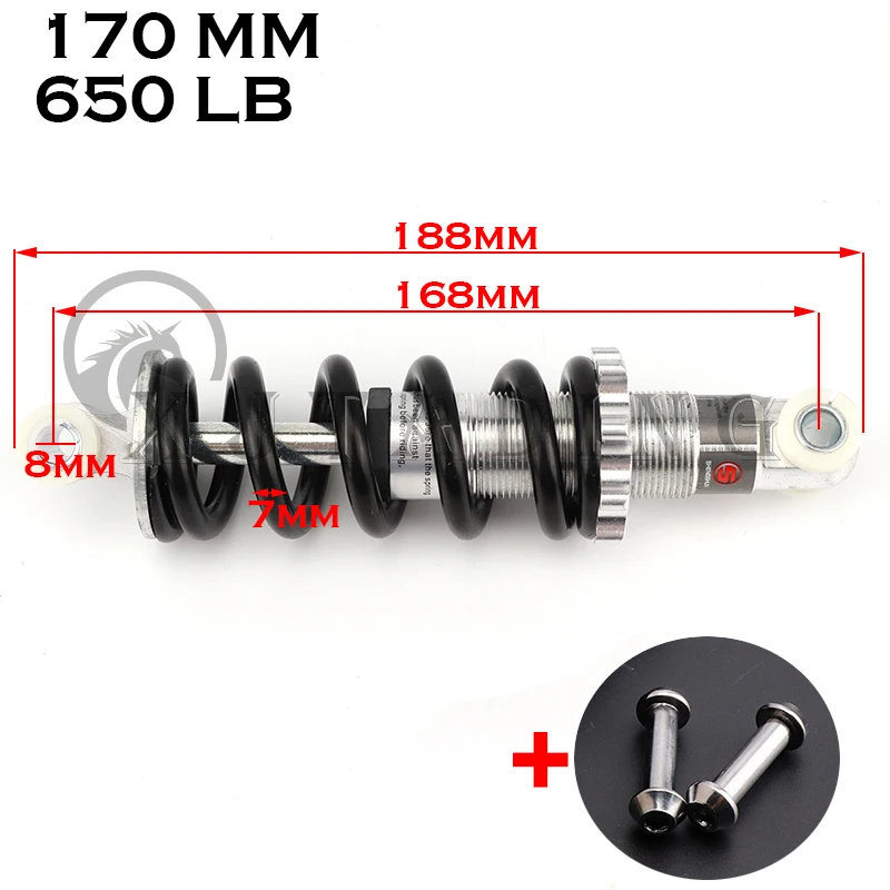 NONE 90/100/115/125/150/170/180/190/200/215MM Hinterradaufhängung Schock für 47cc49CC Super Minimoto ATV Elektroroller Mini Pocket Bike 3