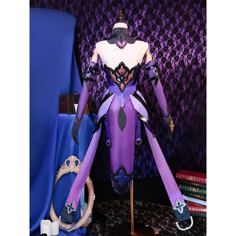 Honkai star rail Black Swan cosplay costume full set dress uniform Halloween Party Black Swan cosplay dress outfit wig shoes #1