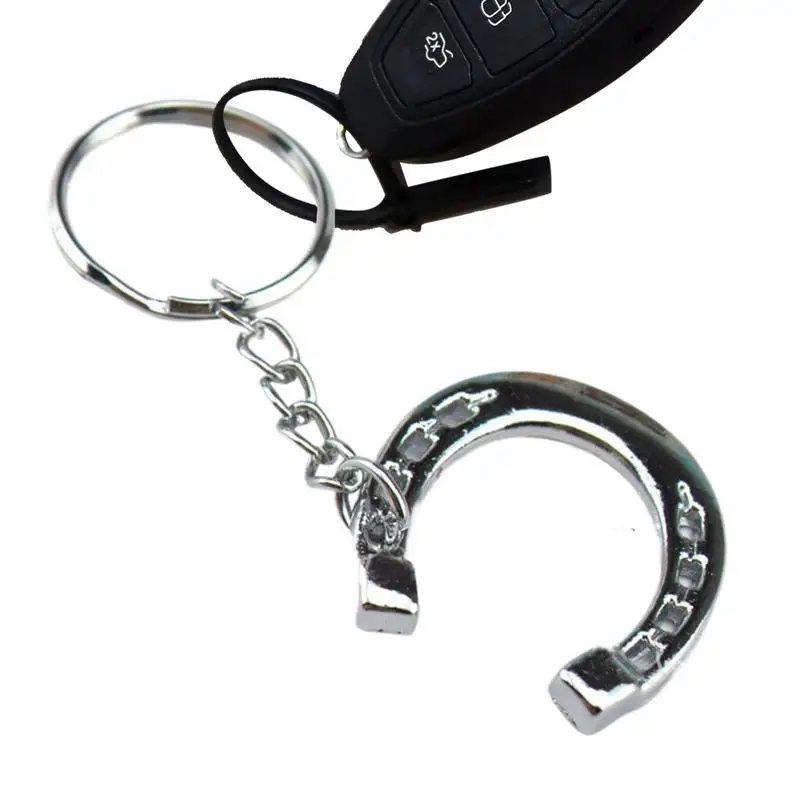 Good Luck Horse Shoes Horseshoe Keychains For Women Fashion Zinc Alloy Good Fortune Animal Foot Keychain Ornaments Key Ring Gift