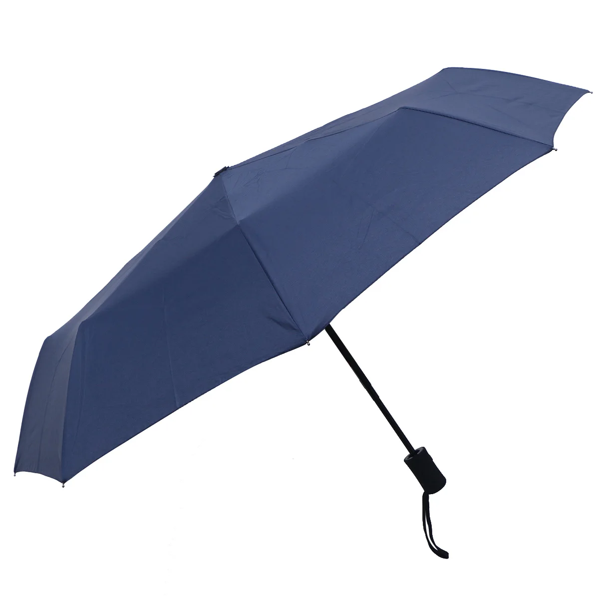 

Anti UV Navy Folding Umbrella Solid Lightweight 3 Folding Travel Sun Rain 8 Ribs Durable Automatic Portable