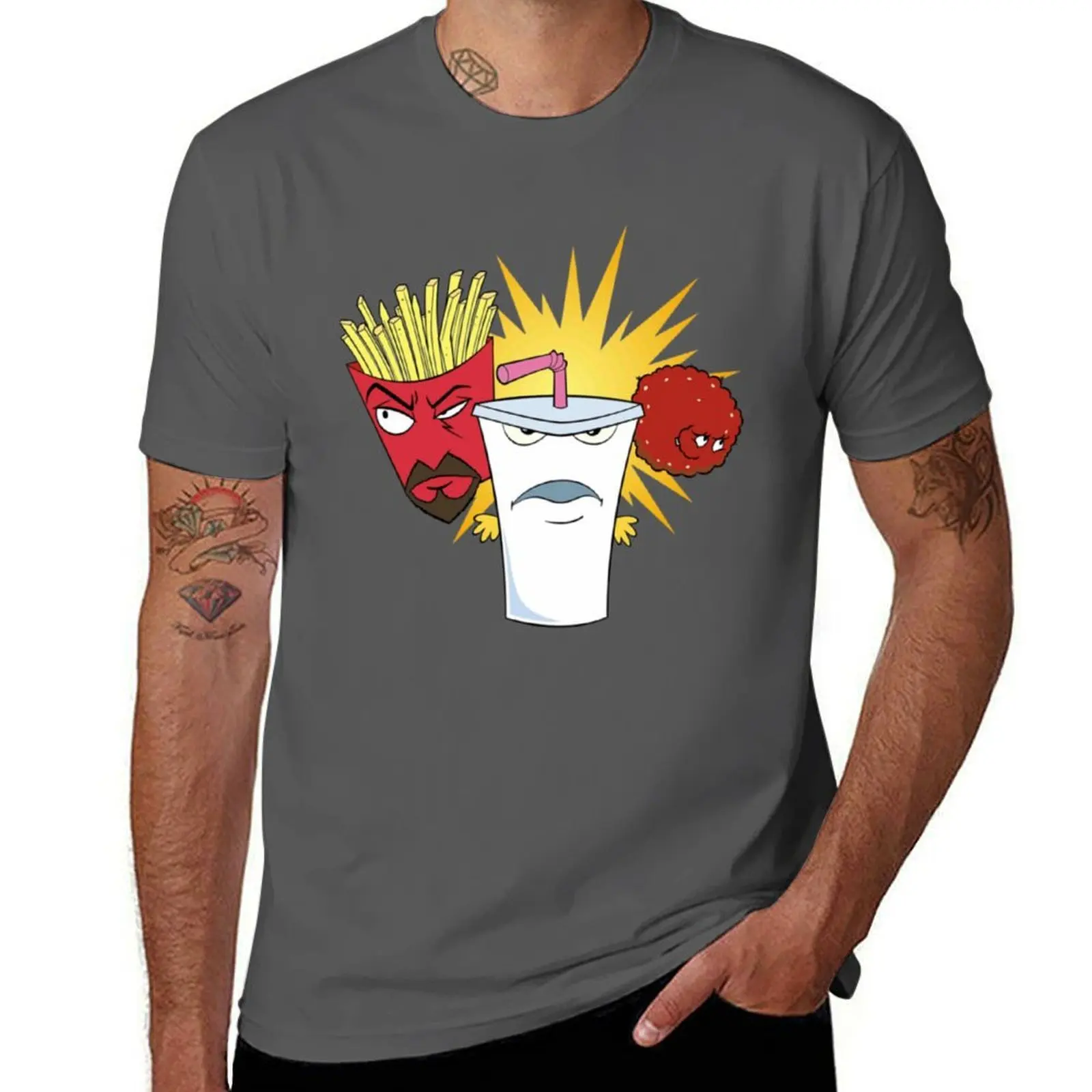 

Aqua Teen Hunger Force T-Shirt Soft Casual Short Sleeve Cotton Tee