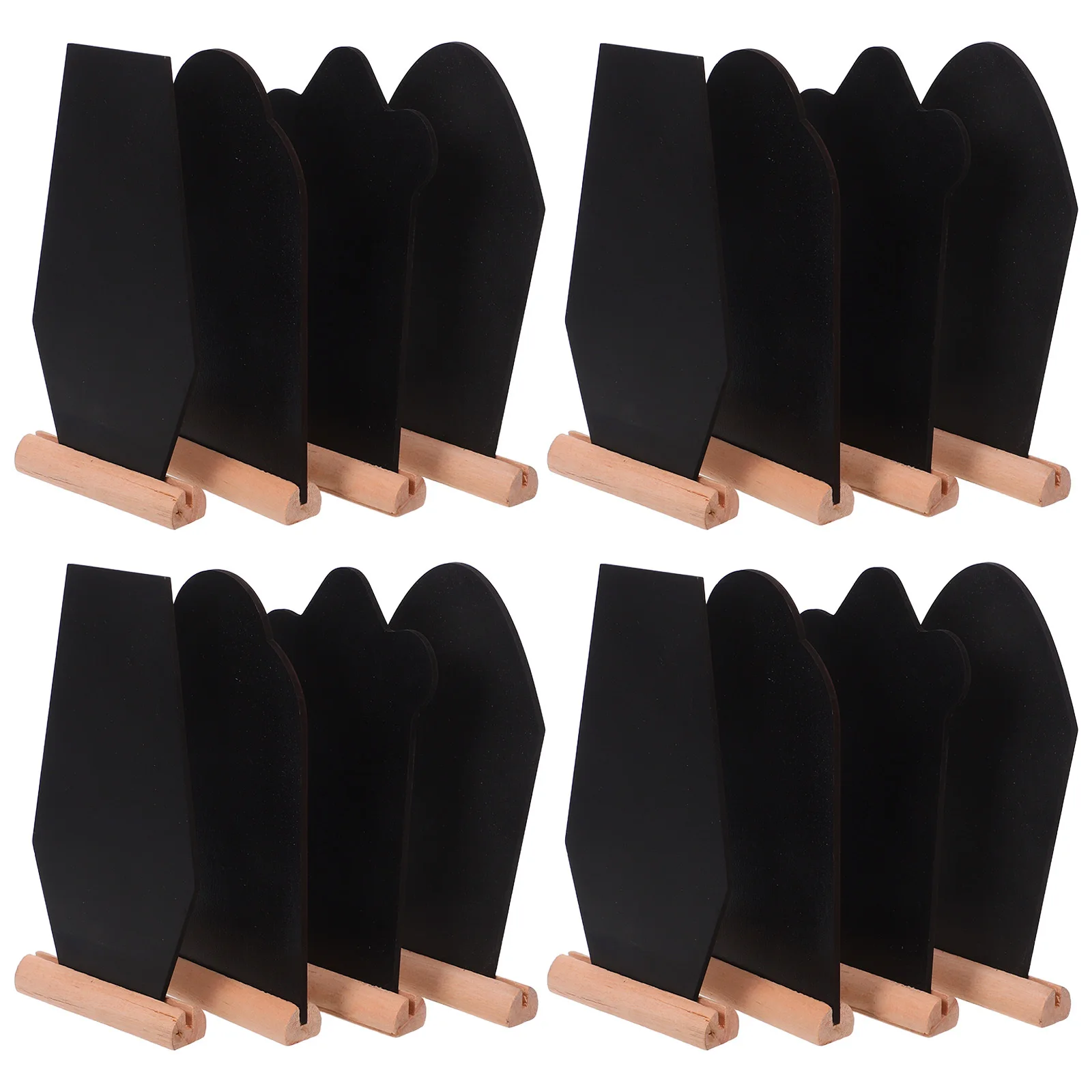

16Pcs Coffin Mini Chalkboard Signs Double Sided Small Blackboard Tabletop Message Boards Reusable Food Display Wedding Home