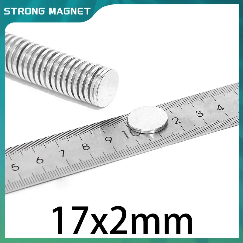 

50/100Pcs 17x2mm Disc Neodymium Super Strong Magnet N35 Rare Earth Neodymium Iron Boron Iron Boron Magnet