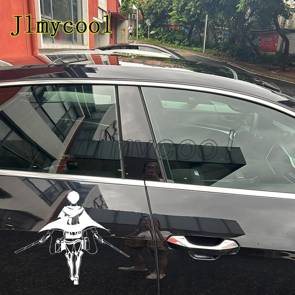 Anime Car Sticker Window Decoration Laptop Stickers Attack On Titan Levi Style Personality Creative Die Cutting PVC Vinyl Decal