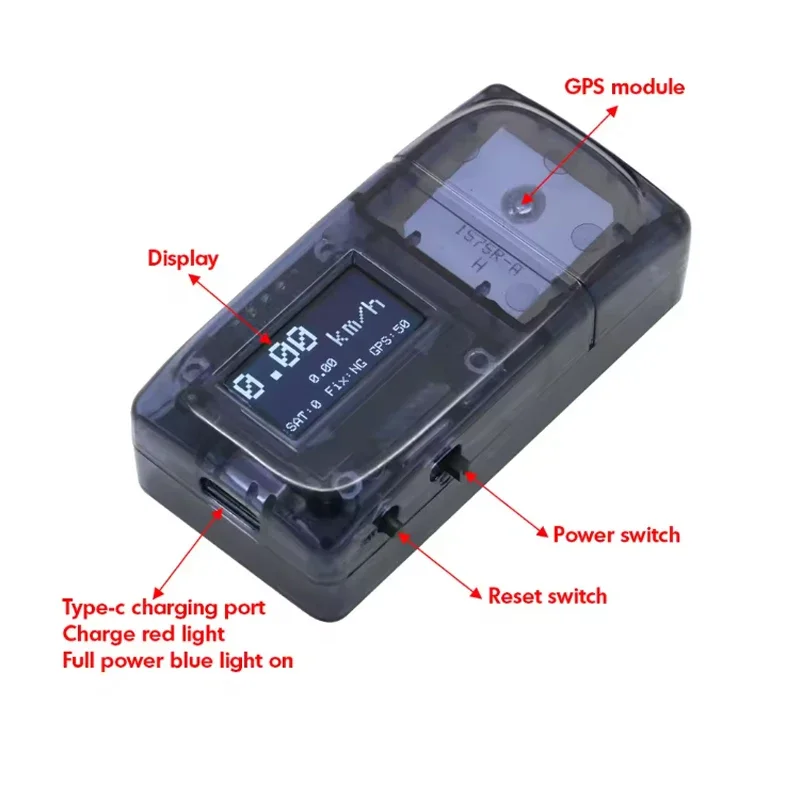 ZMR GPS Rilevatore di Velocità Tachimetro Batteria LIPO Incorporata per Modello RC Aereo FPV Racing Freestyle Droni Parti FAI DA TE