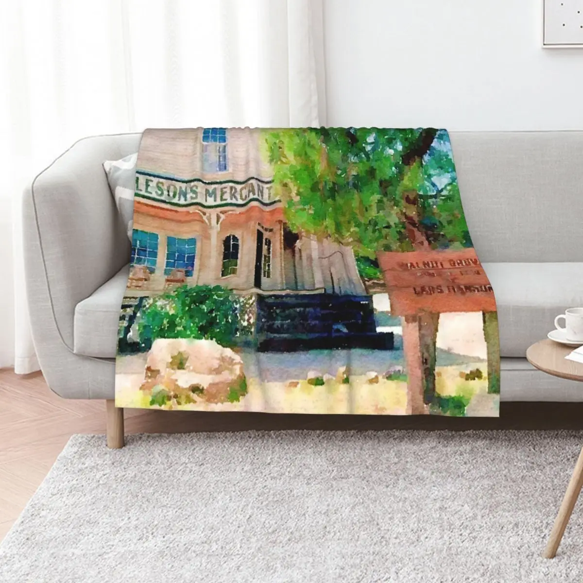 

Walnut Grove Throw Blanket Plaid on the sofa Thins Personalized Gift Decorative Sofa Blankets