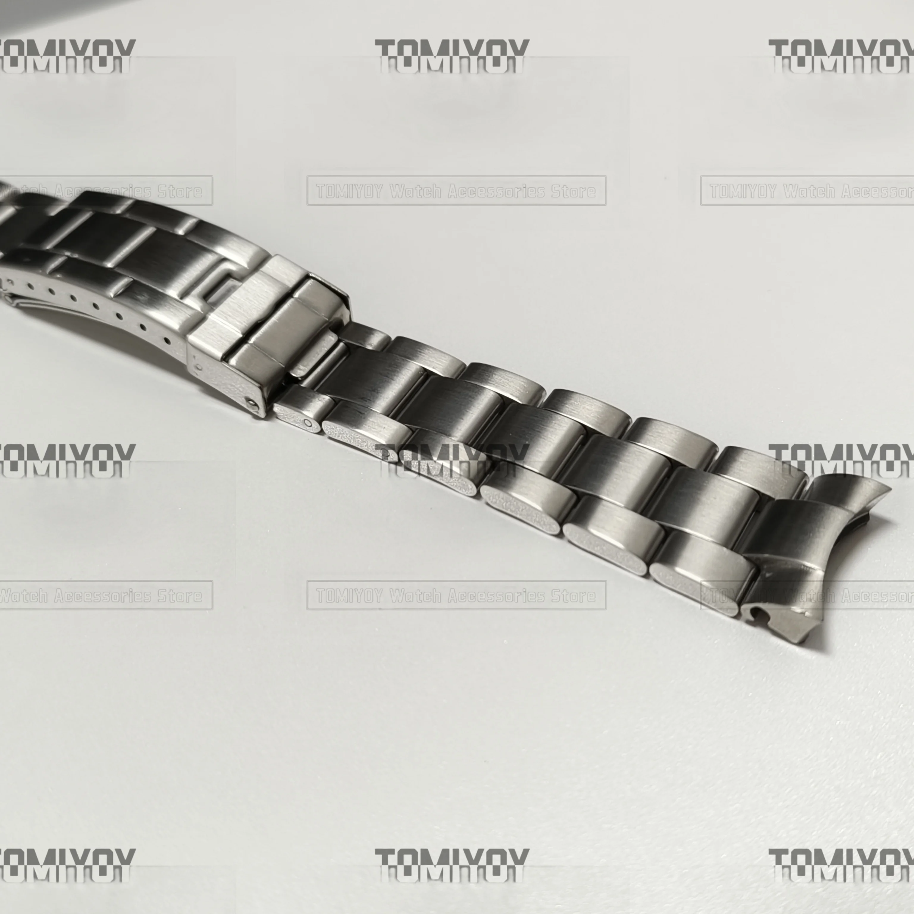 Curved End 20mm Brush Solid Oyster President Watch Band Strap Bracelet Fit For Sekio Rolex Watch