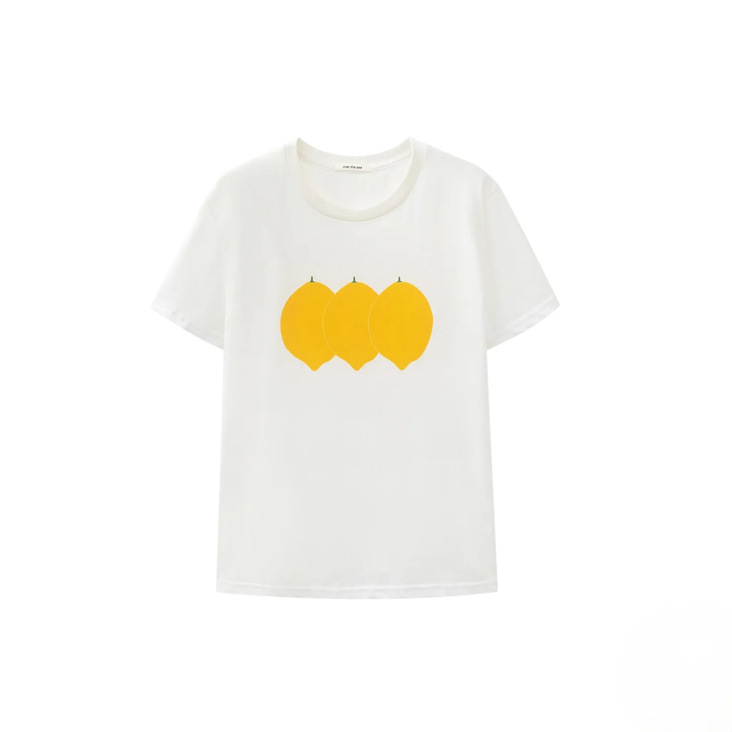 

Легкая летняя футболка с принтом лимона, дышащий хлопок, повседневный топ с круглым вырезом для женщин, на каждый день, с фруктовым узором