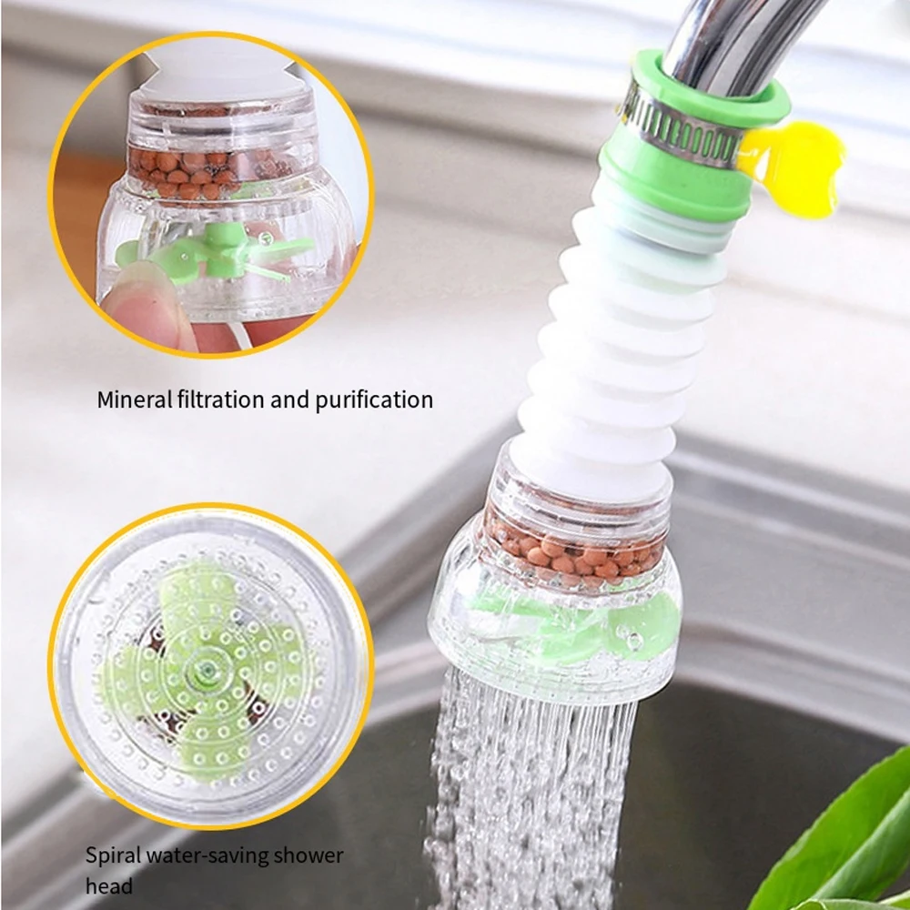 1/2/4pcs Faucet Filter Splash Proof 360 Degrees Rotatable Retractable Faucet Extender Universal Kitchen  Filter Water proof