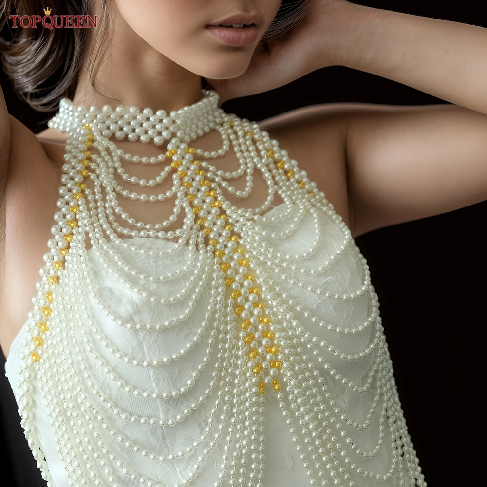 TOPQUEEN VG48 Bride Vest Cape  - Body Jewelry Vest 评论和价格