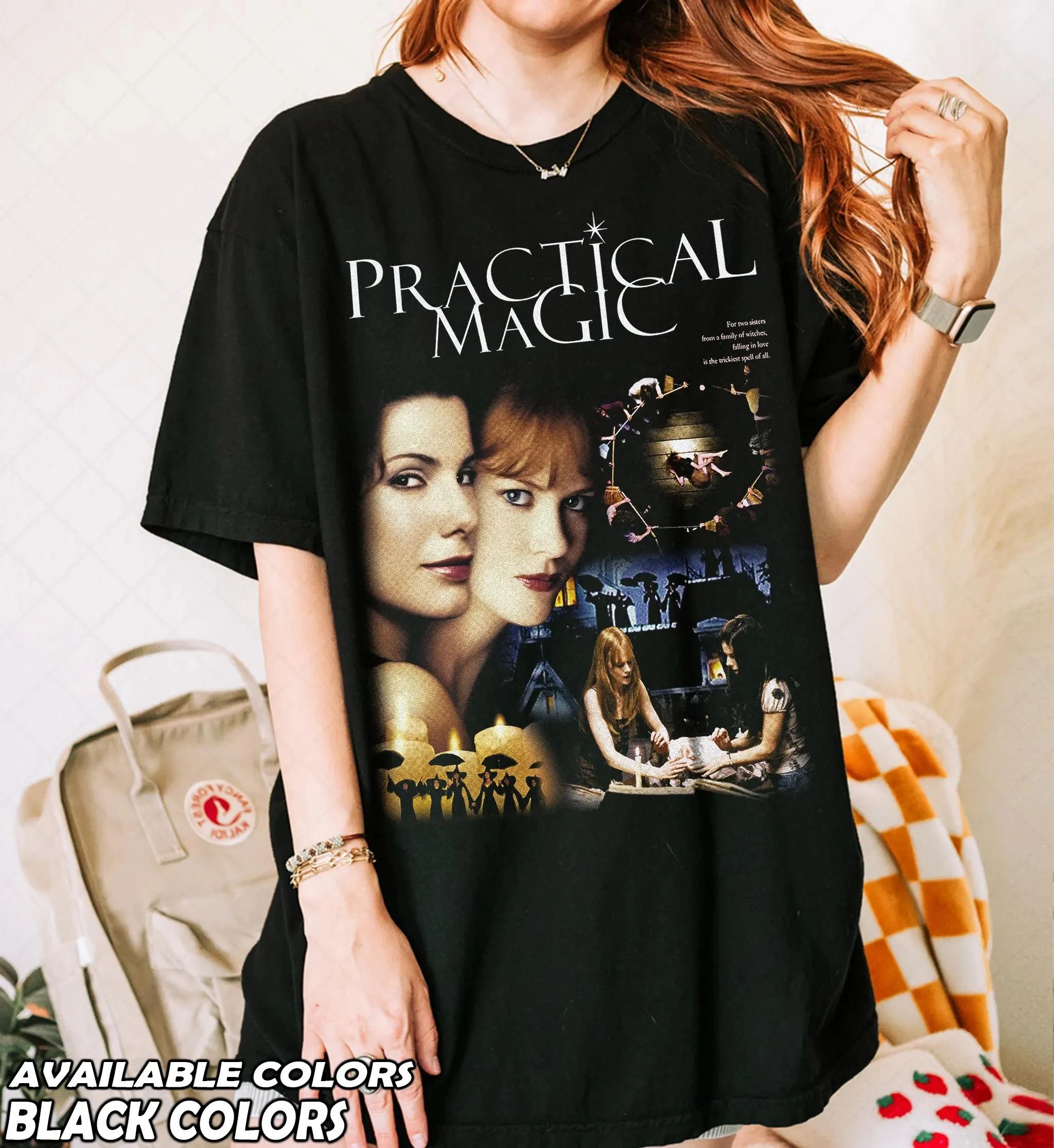 Practical Magic T-Shirt Unisex Cotton Short Sleeve High Street Streetwear Oversized Casual Short Sleeve