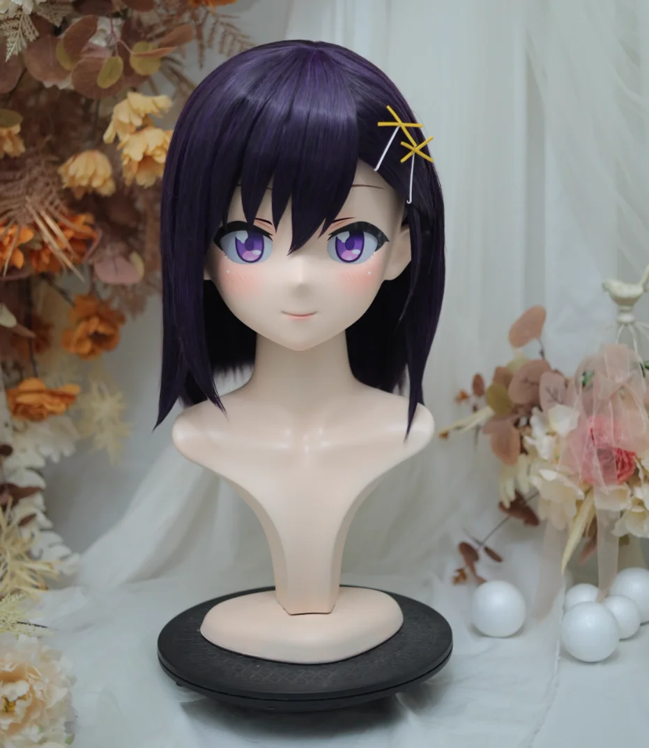 カスタマイズされたフルヘッドマスク,ロック付きマスク,女性と女の子,日本のアニメキャラクター,着ぐるみ,クロスドレスドール,着ぐるみ,かわいい,NFD36--44