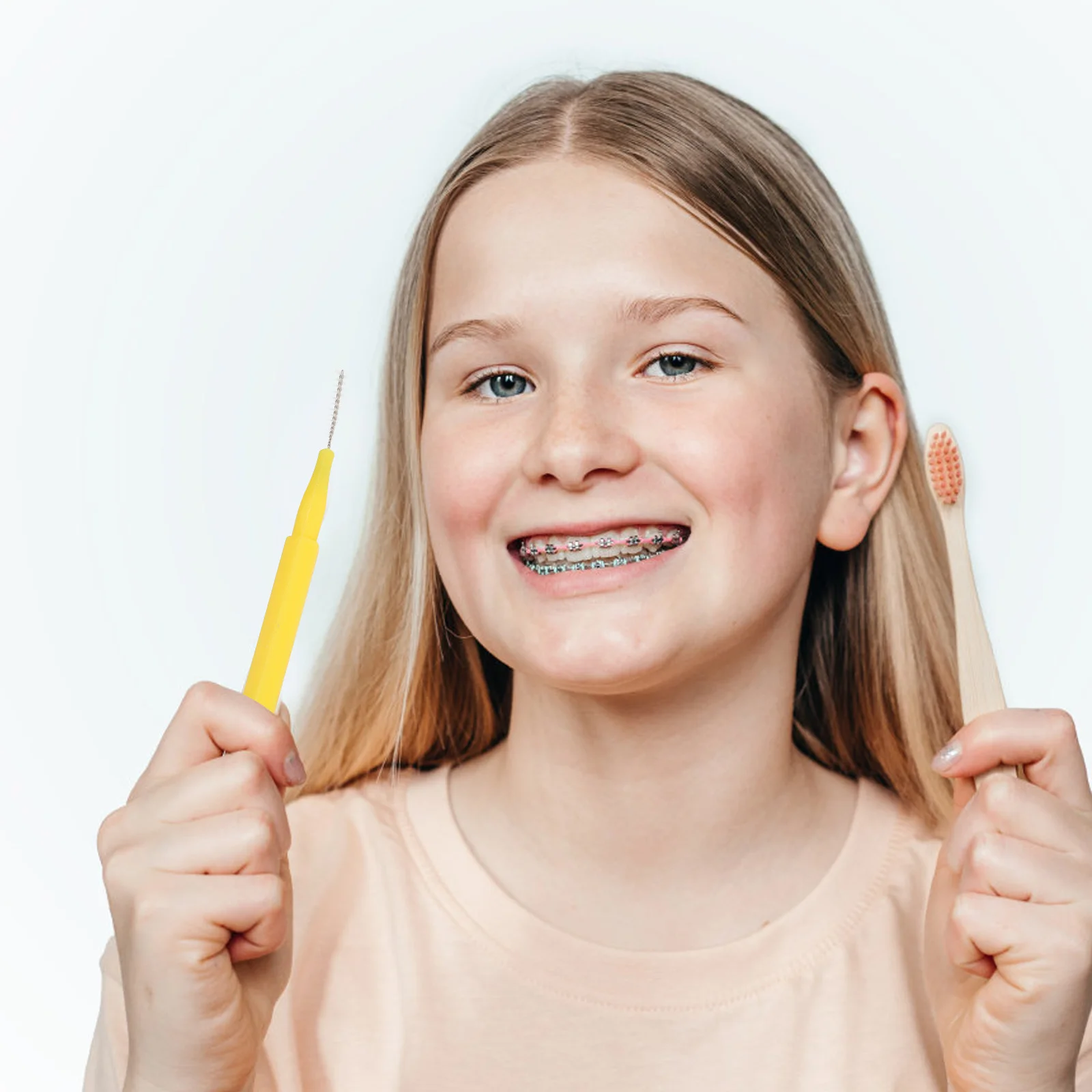 

1 Box Interdental Tooth Cleaning Brush Floss Head For Braces Dental Gum Care Portable Travel Use Plaque Remover Tool