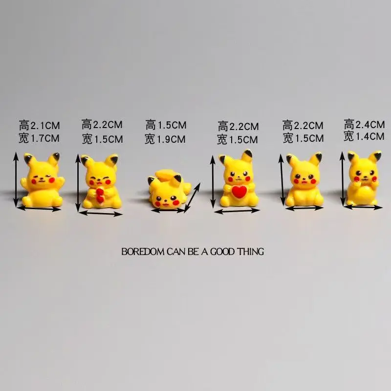 6 Stück/Set Pocket Monsters Anime-Figur, Kawaii-Actionfiguren, PVC-Desktop-Dekoration, Sammelmodell, Puppen, Spielzeug, Geburtstagsgeschenk – Detail 8