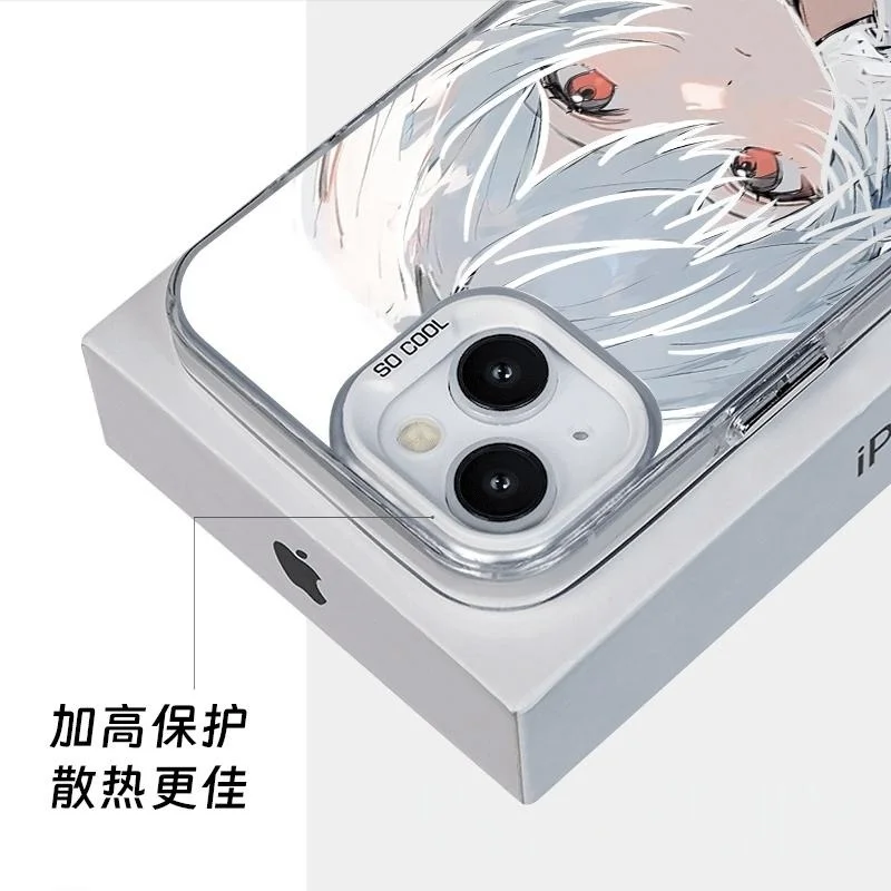 اليابان أنيمي Ayanami Rei جراب هاتف آيفون 17 16 15 14 13 12 11 برو ماكس زائد الهواء البسيطة 17promax لطيف الكرتون فتاة الغطاء الخلفي