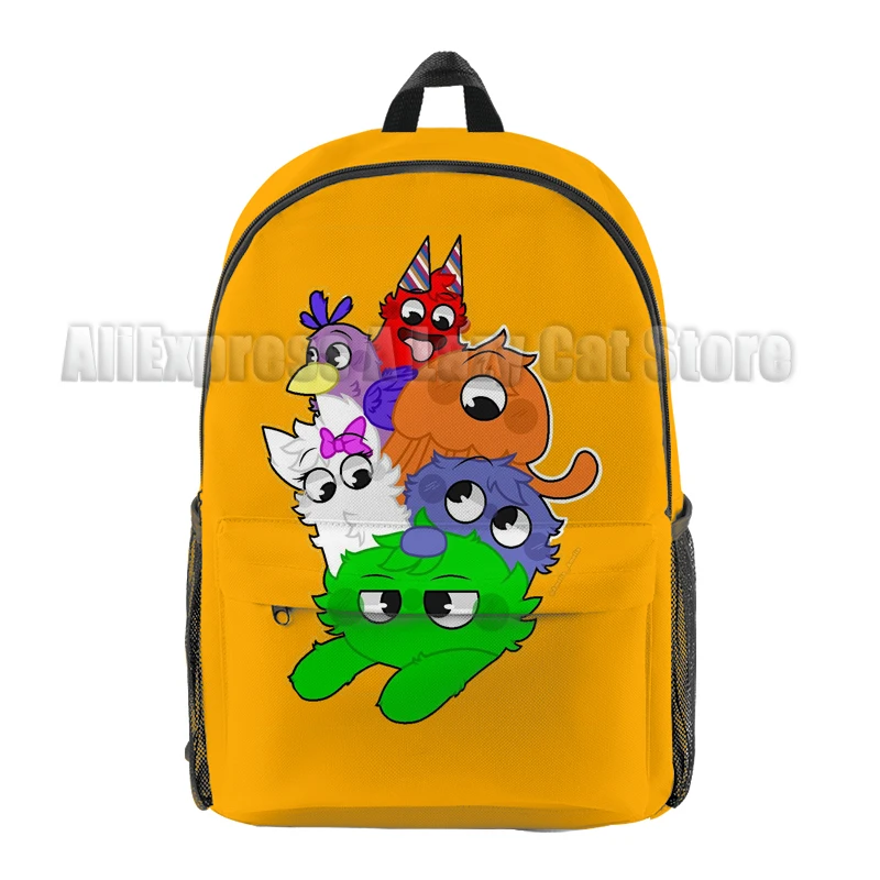 Garten of Banban mochila colorida para niños y niñas, bolsas escolares de capacidad para estudiantes, mochila impermeable de dibujos animados de Anime