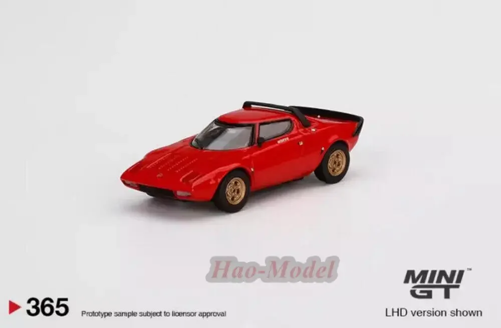 1/64 For Lancia Stratos Stradale Car Model Alloy Diecast Simulation Kids Toys Boys Birthday Gifts Hobby Display Ornaments Red