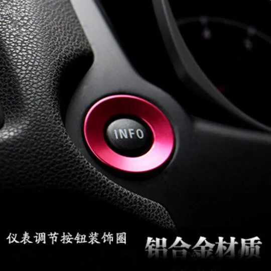 car styling Aluminium alloy Meter adjustment button decoration ring sticker case For Mitsubishi ASX 2011-2016 auto accessories