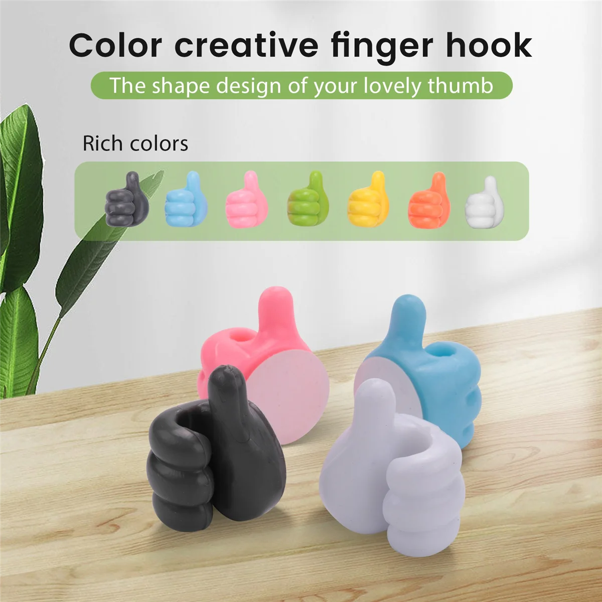 ตะขอติดผนังซิลิโคน14ชิ้น, ตะขอติดผนังอเนกประสงค์มีกาวในตัวสำหรับจัดเก็บข้อมูลสาย/หูฟัง