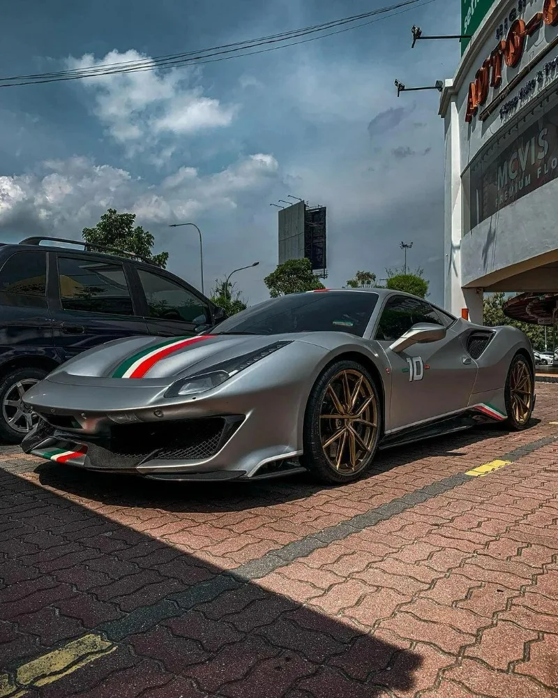 FOR 488 OEM-Matched Body Kit Pista Style Dry Carbon Fiber Ultra-Lightweight