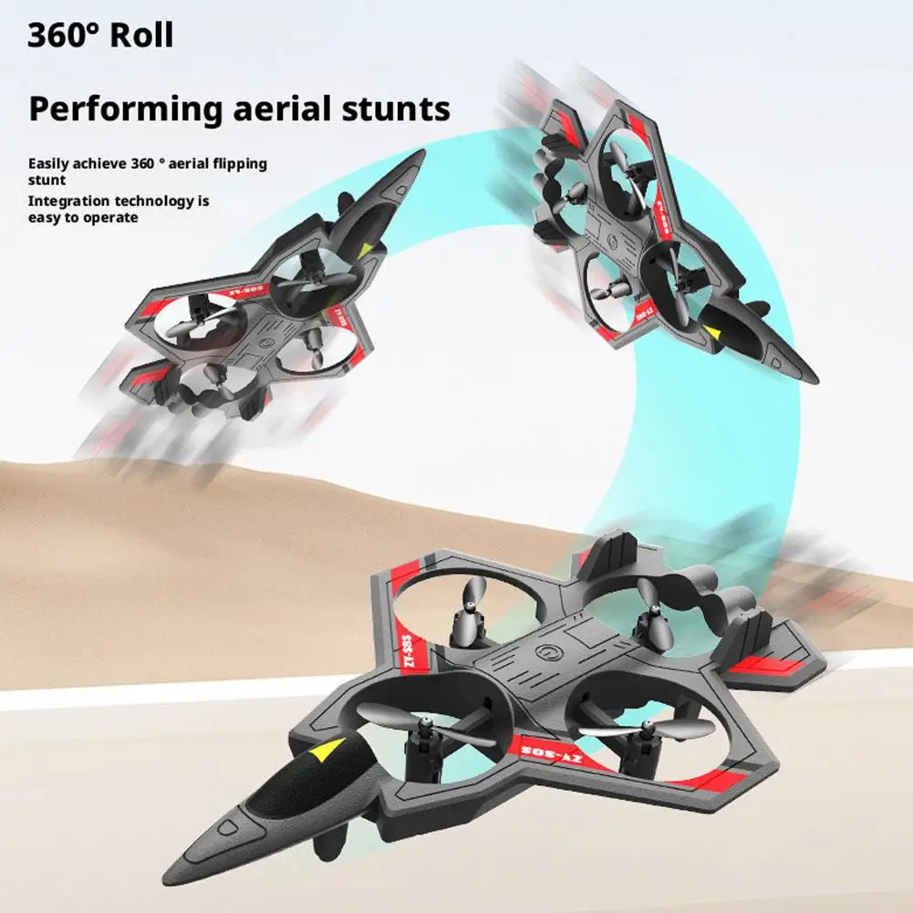 เฮลิคอปเตอร์บังคับวิทยุโฟม EPP แบบมีเซ็นเซอร์แรงโน้มถ่วง ชาร์จไฟได้ มีมอเตอร์สี่ตัว 2.4G พร้อมไฟ