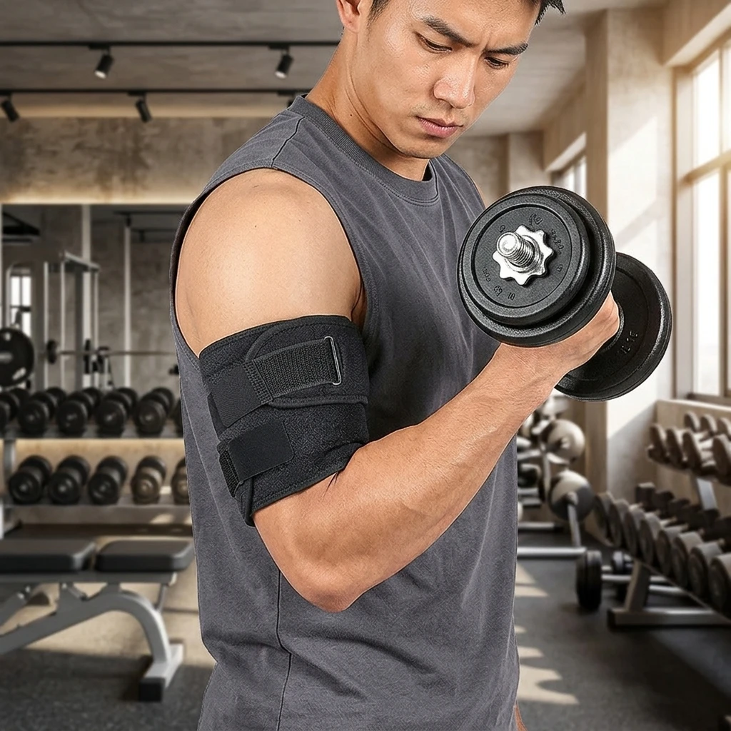Elbow Brace for Tennis Golfer Badminton Sports Protection Adjustable Arm Band Compression Pad Tendonitis Pain Relief Men Women view 5