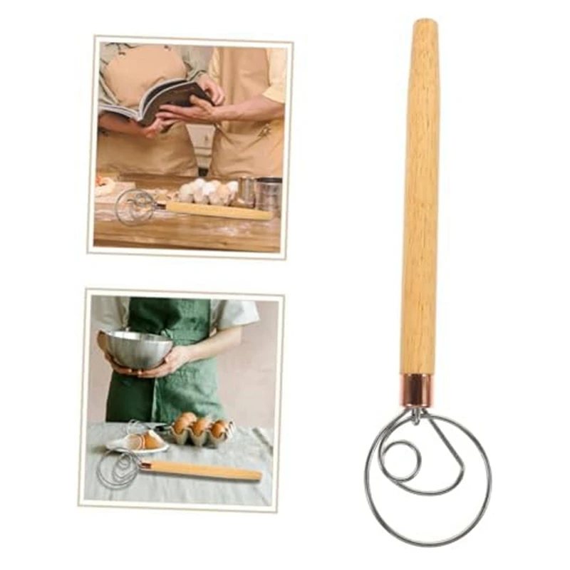 1 Piece Flour Coil Wire Whisk Cream Egg Beater Dough Hook Egg White Separator Pizza Dough Whisk Egg Stirring B