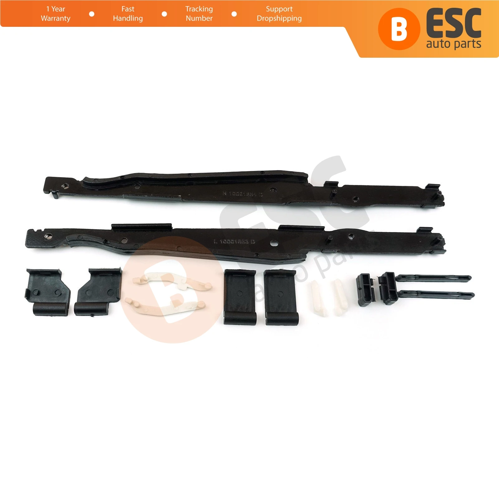 

ESC Auto Parts ESR529+ESR530 12 Pieces Sunroof Repair Kit for BMW X5 E53 and X3 E83 2000-2006 Fast Shipment Ship From Turkey