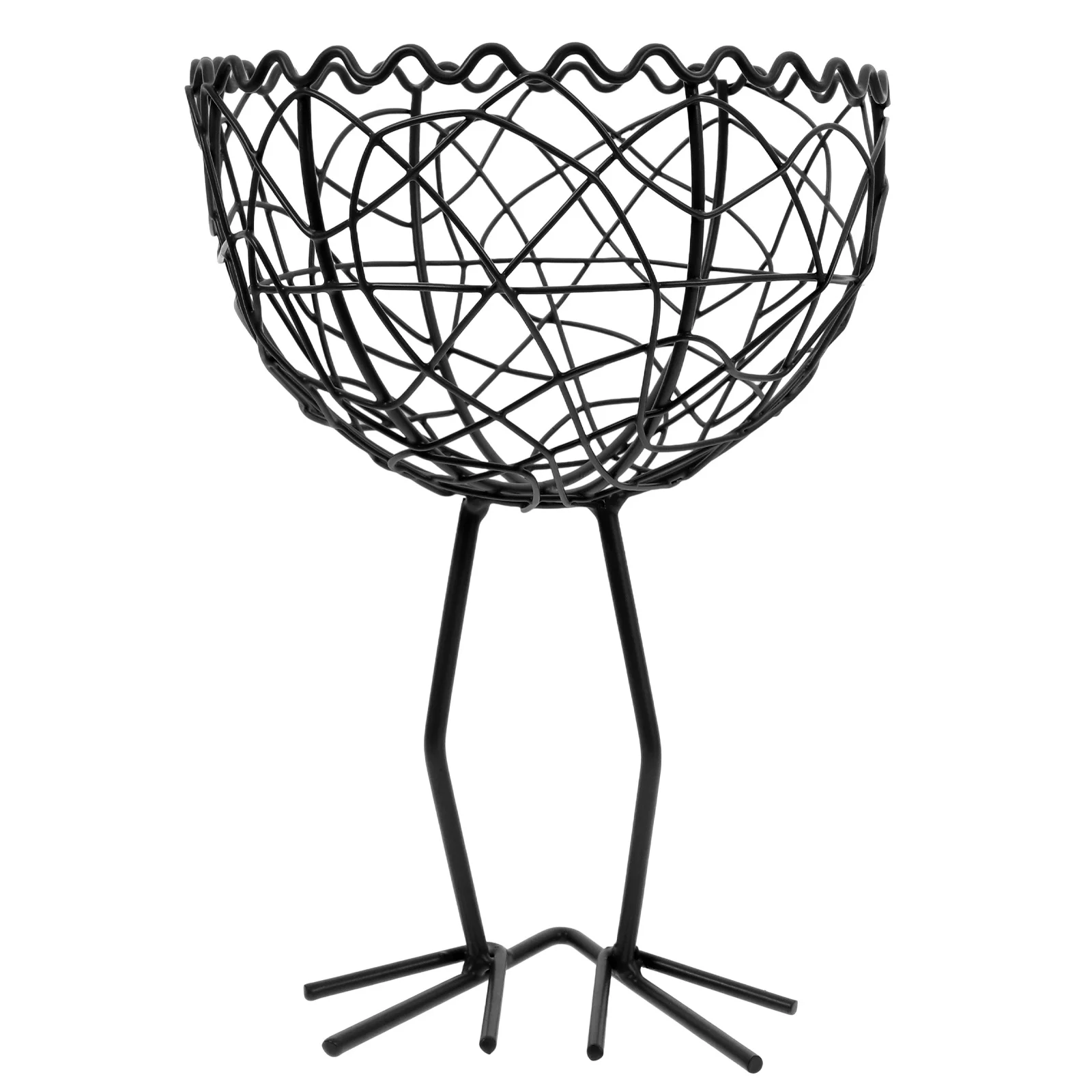 

Iron Wire Fruit Basket Vintage Metal Storage Basket for Kitchen Desktop Organizer Home Office Decorative Stand Countertop Snack