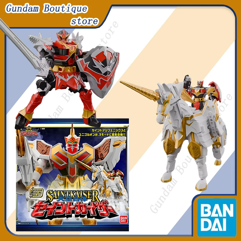 Figura de Acción Coleccionable Bandai Original SMP SHOKUGAN SAINTKAISER Sky Fusion Mahou Sentai, Modelo de Juguete para Armar, Regalo para Niños