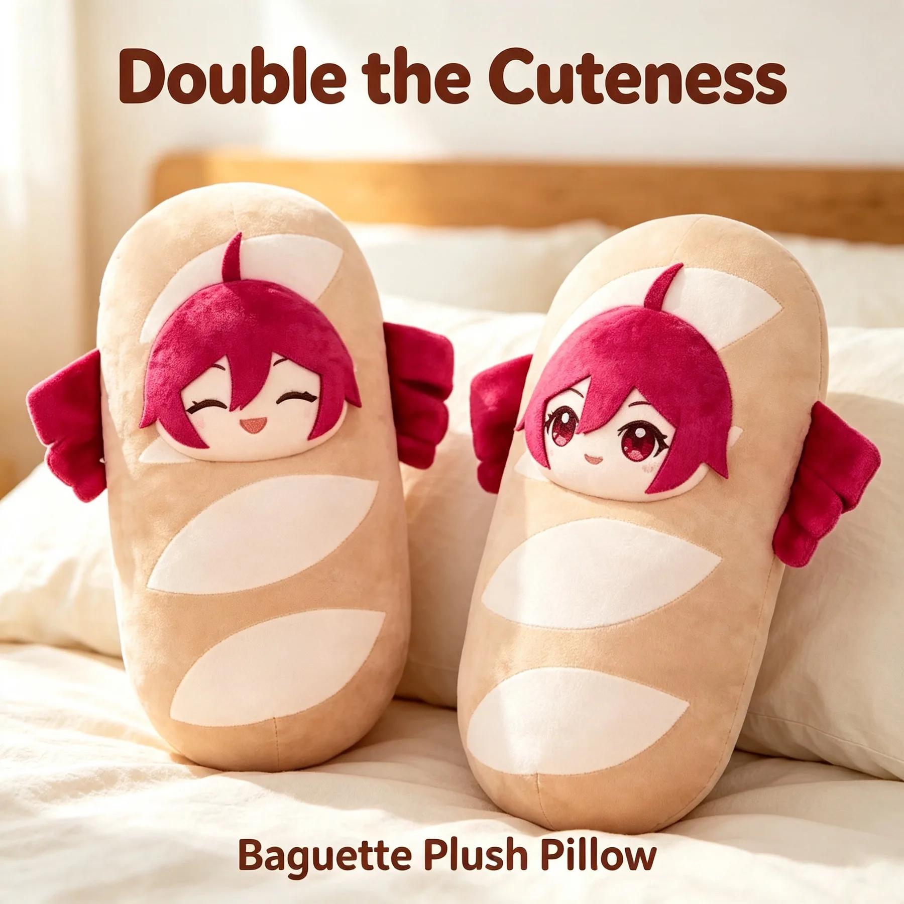 30cm Kasane Teto Plush Toy, Bread Baguette Pillow Stuffed Doll, Anime Character Body Cushion For, Bed Sofa Sleep Hug Gift, Decor