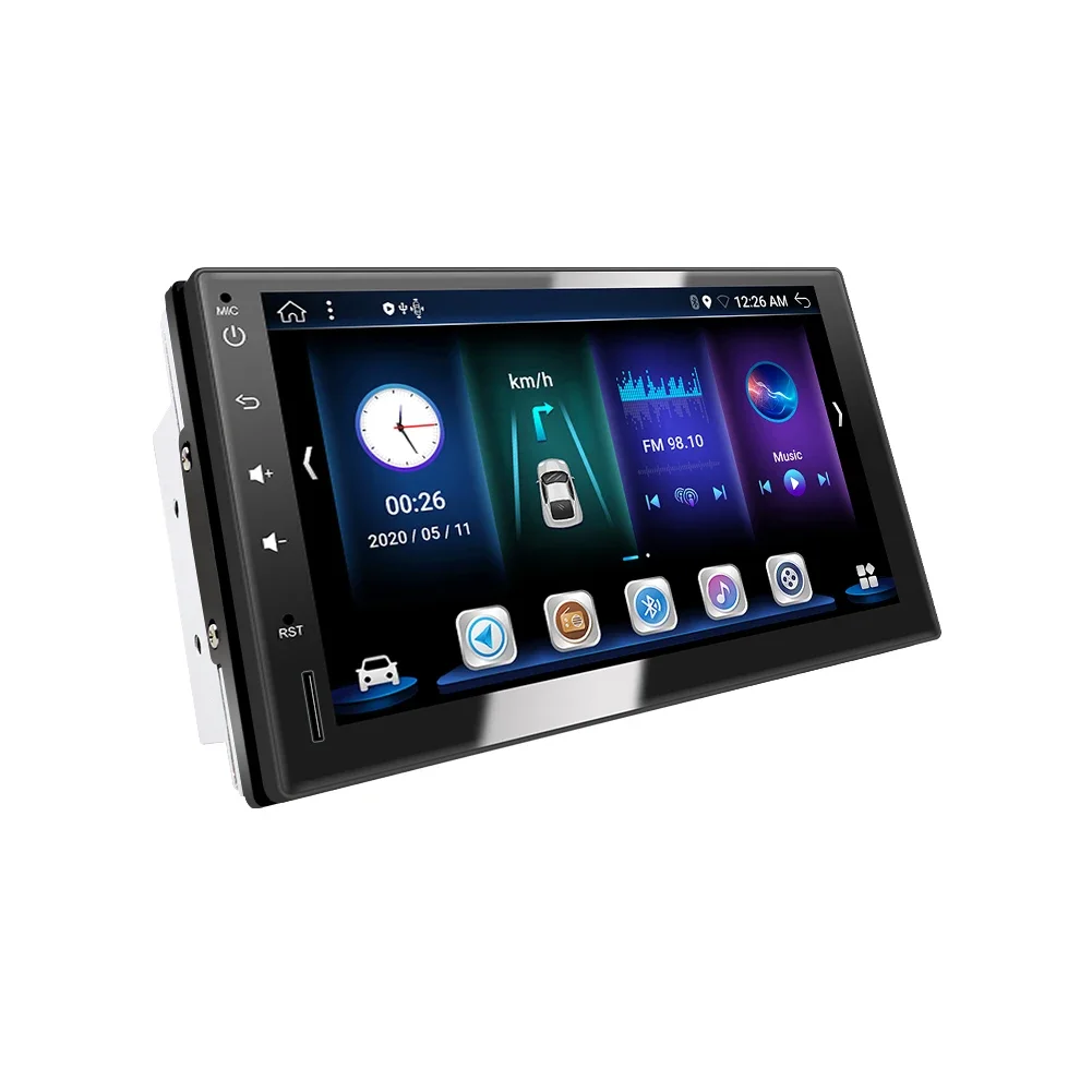 Lecteur DVD de voiture universel à écran tactile, radio FM AM MP5, appareil GPS RDS avec DSP, lecteur de navigation de voiture, 7 pouces