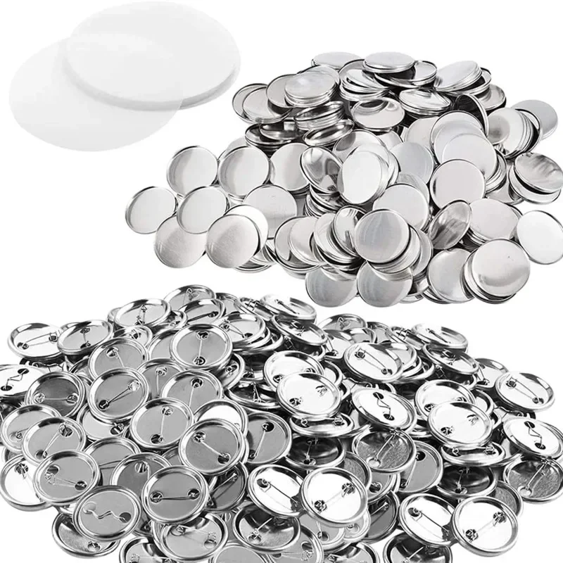 50/100Sets Metal Badge Pin Button Maker Parts DIY Blank Badge Button Parts for Art Crafts Making Iron-Base Badges Set 25-75MM