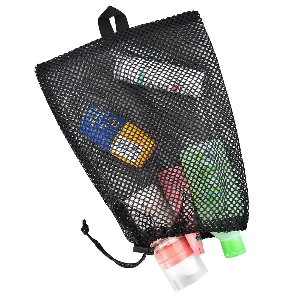 Outdoor Mesh Drawstring Bag Mesh Sports Bag Storage Mesh Bags for Beach Swimming Diving Surfing Sundries Toy Cosmetic