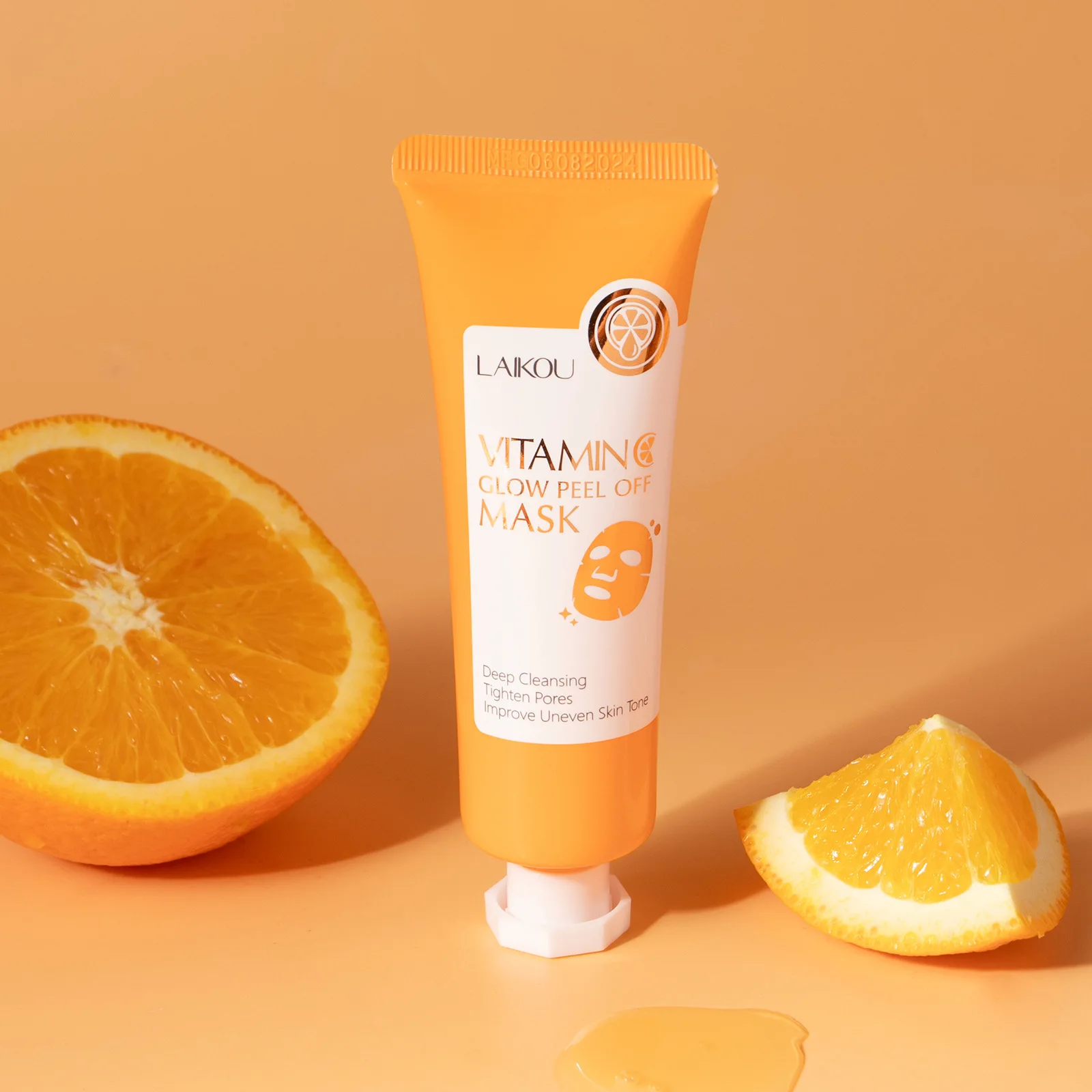 LAIKOU  Tear Off Mask Face Skin Care Vitamin C Hydrating Facial Collagen Peel Off Face Mask Blackheads Deep Cleaning Oil-Control