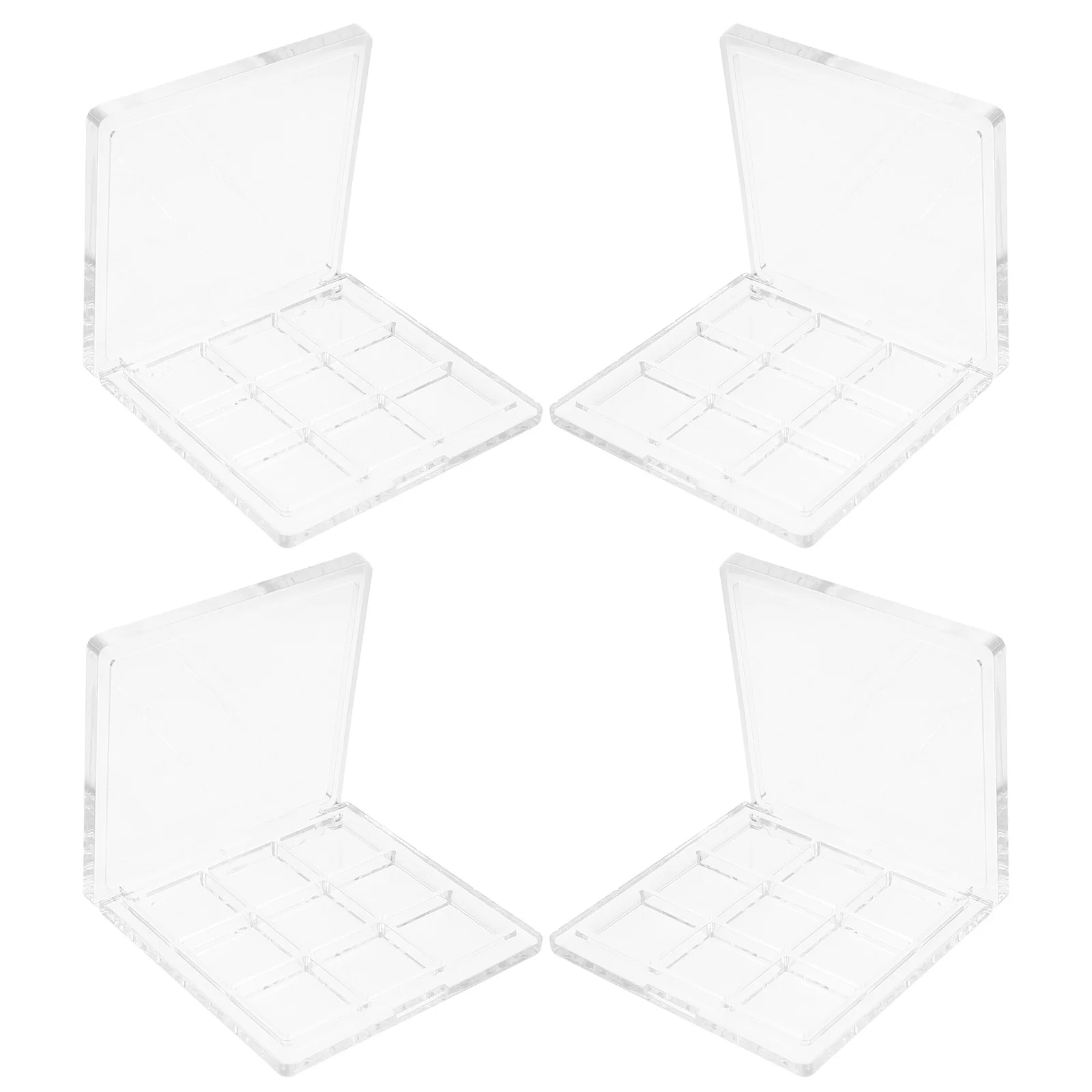 4 szt. Palety do cieni do powiek Puste pojemniki na kosmetyki Przenośny organizer do samodzielnego tworzenia palet cieni do powiek Pudełko do przechowywania Kosmetyki podróżne