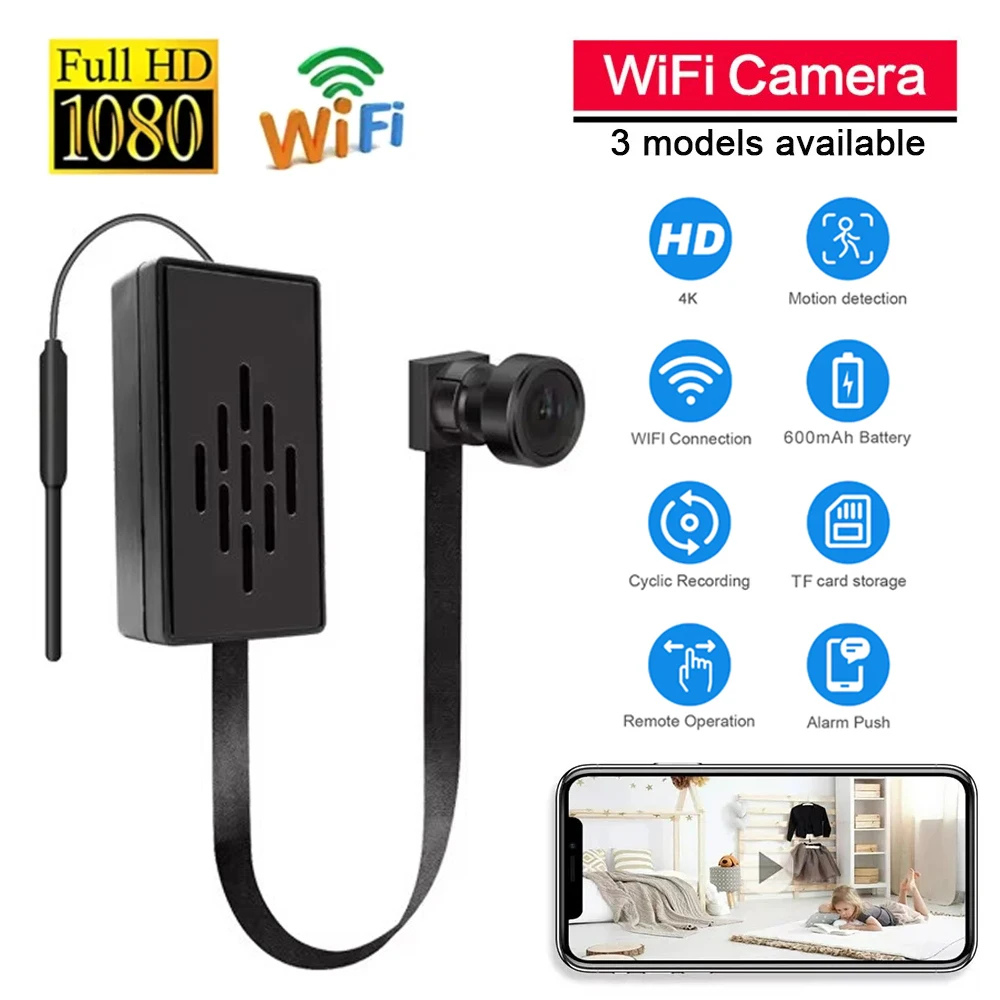 HD 4K Mini Camera DIY Portable Wireless Module WiFi Camera Video Recorder Support Remote View Motion Detection P2P Camcorder