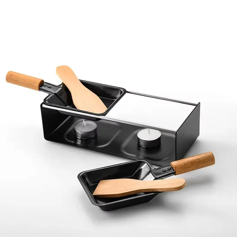 Hot Sale Cheese Melt Pot Cheese Spatula Fondue Set Cheese  Baking Pan