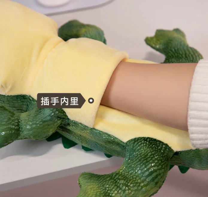 움직이는 입을 가진 시뮬레이션된 양서류 악어 도마뱀 손 인형 플러시 장난감 부모 자녀 상호작용 복부 언어 인형 H2