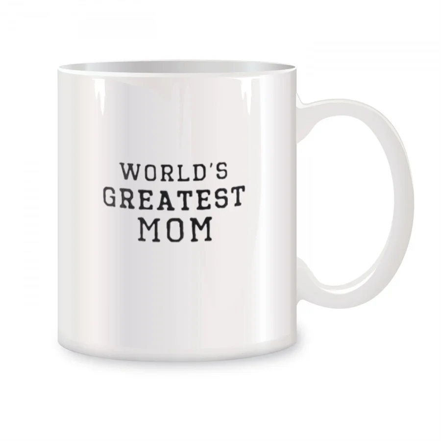 World's Greatest Mom Mugs For Mom,Lady, Wife Birthday Gifts Novelty Coffee Ceramic Tea Cups White 11 oz