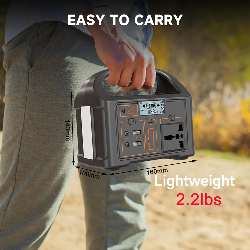 Gaiaray 100 واط محطة توليد الطاقة المحمولة مولد الطاقة الشمسية 76.8Wh LiFePO4 محطة شحن التخييم 220 فولت/110 فولت بنك الطاقة المتنقل في الهواء الطلق #6