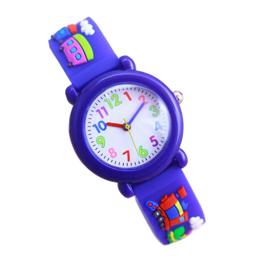 

3D Silicone Kids Watches Quartz Movement Cartoon Wristwatch for Children Boys Girls Decorative Waterproof Time Learning Aid
