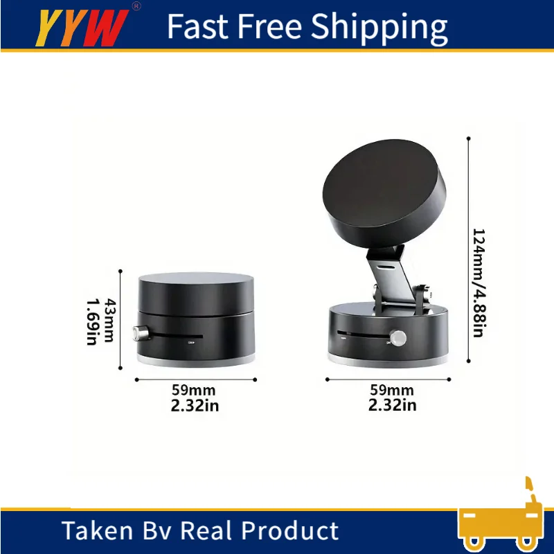

Strong Magnetic Car Phone Holder 360 Vacuum Adjustable Easy To Installation and Carry For living Room/Car/Gym/Bathroom