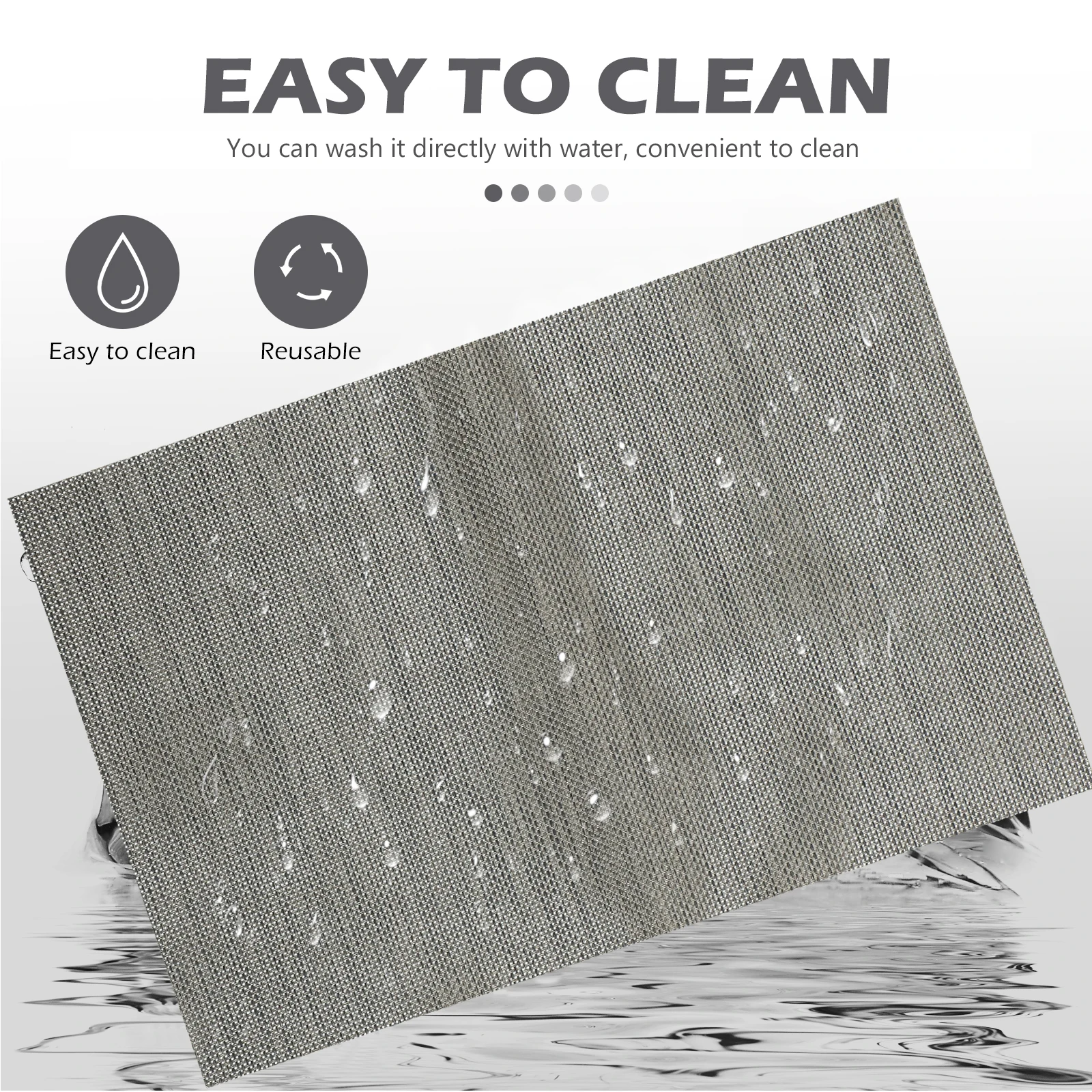 

4Pcs Placemat Washable PVC Dining Table Mats Insulation Cutlery Mat Kitchen Home Decorative Placemats Set Placemat for Home