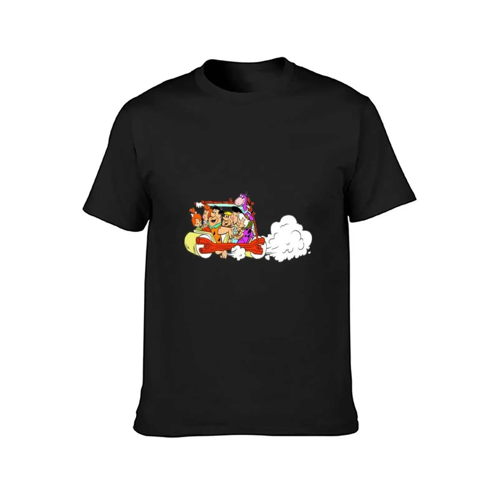 Flinstones Sticker T-Shirt anime tshirt blacks cheap stuff anime shirts men