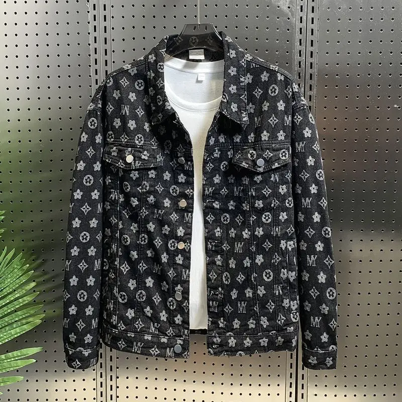 Chaqueta vaquera ligera de lujo de alta gama para hombre, chaqueta de trabajo de calle alta, marca de moda, versión coreana, nuevo top, primavera y