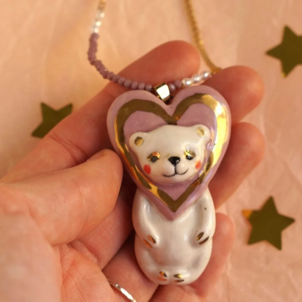 Clown Cartoon Circus Animal Sweater Chain Beads Copper Childishness Necklace Vintage Jewelry Clavicle Necklace Gift