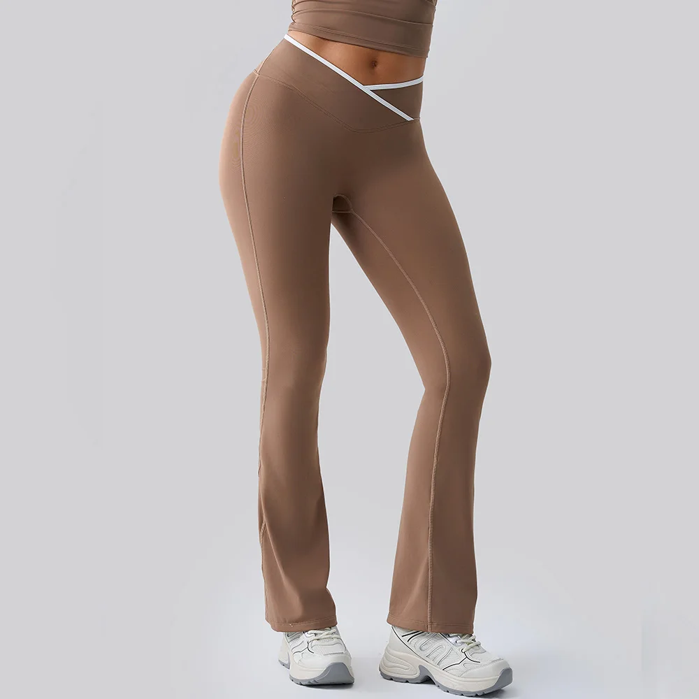 Femmes hanche levage femmes sport Leggings taille haute Fitness taille haute et jambes larges Push Up Yoga Leggings vêtements de sport sport