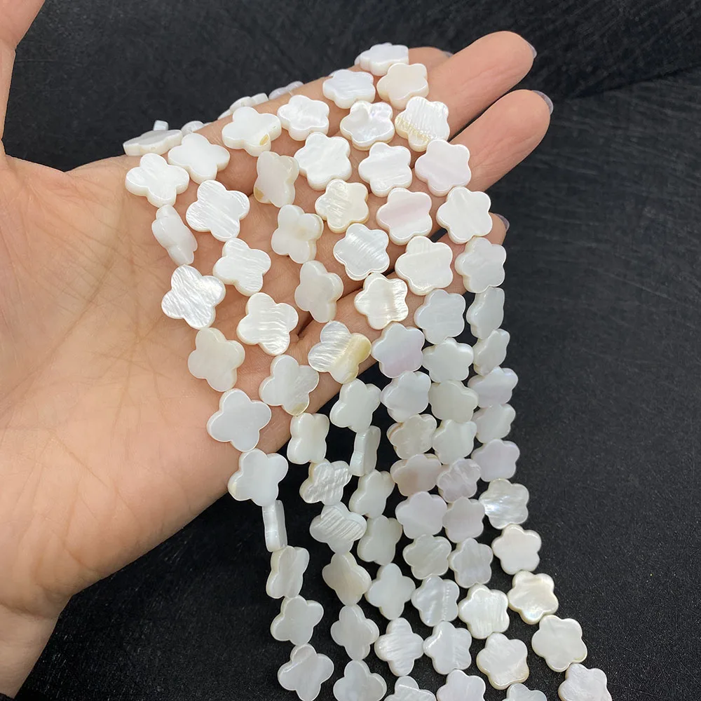 Natural Freshwater Shell Beads Flower Shape Shell Mother Of Pearl Loose Spacer Beads For Jewelry Making DIY Bracelet Necklace