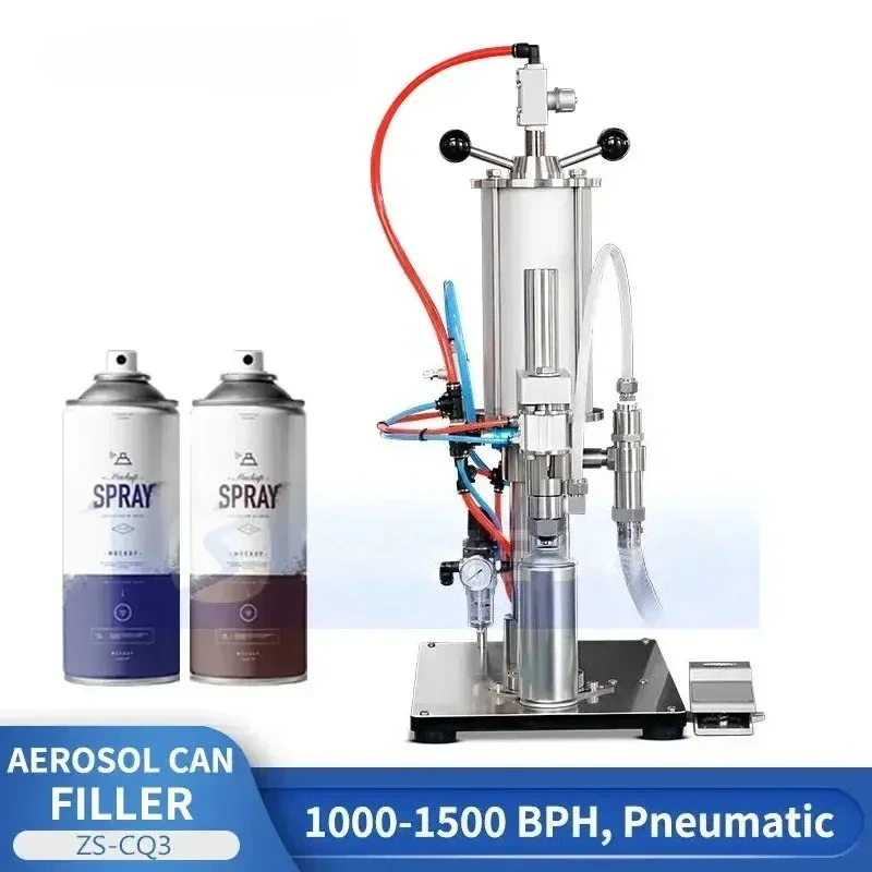 

ZONESUN ZS-CQ3 Manual Pneumatic Aerosol Can Filling Machine for Liquids